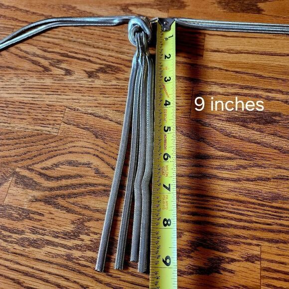 INC International Concepts Double Strand Knotted Long Length Silver Necklace - Picture 8 of 10